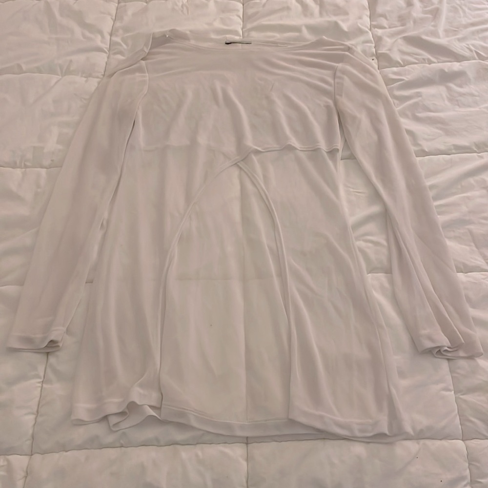 Vintage sheer asymmetrical top